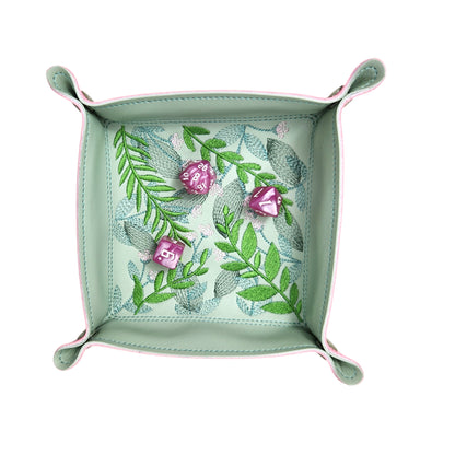 Ferns and flowers dice tray, TTRPG
