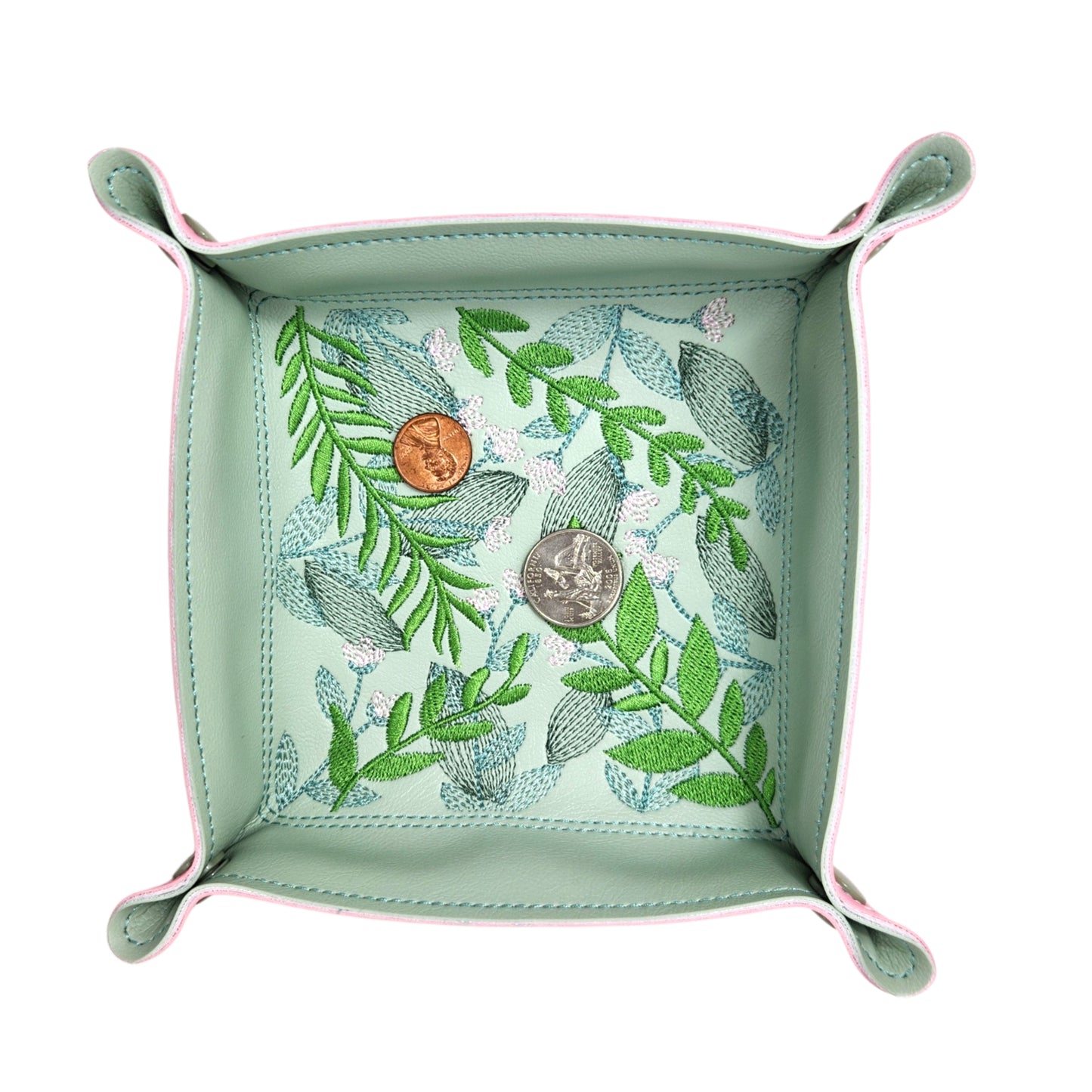 Ferns and flowers dice tray, TTRPG