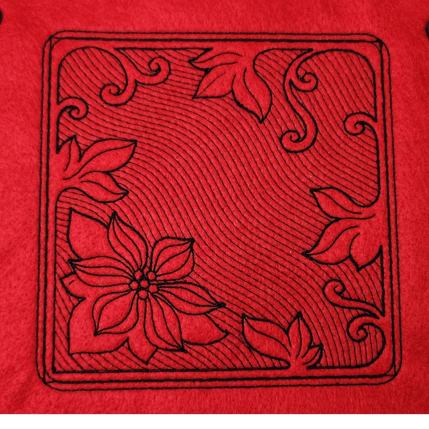 Poinsettia dice tray