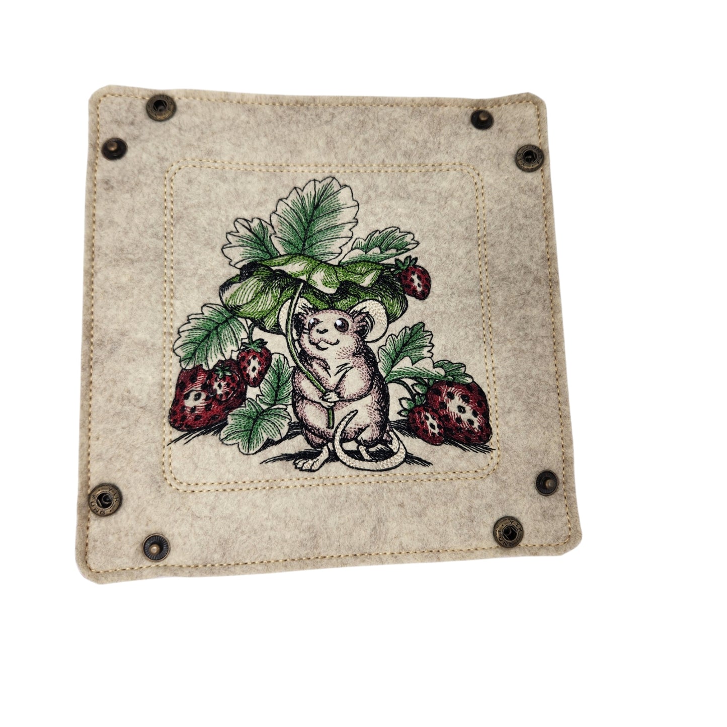 Strawberries and mouse dice tray