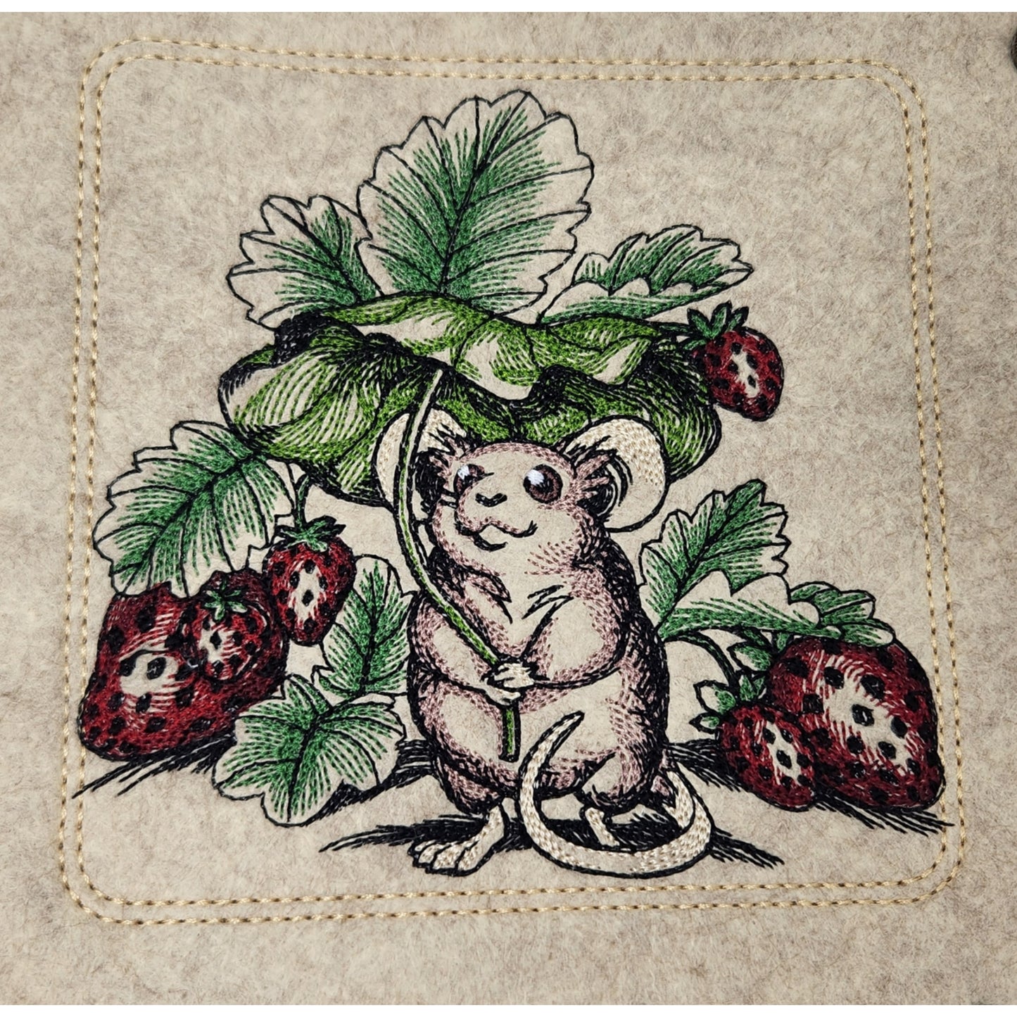 Strawberries and mouse dice tray