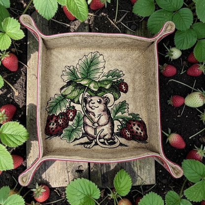 Strawberries and mouse dice tray