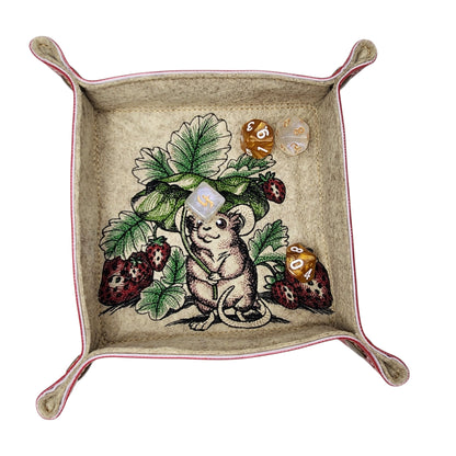 Strawberries and mouse dice tray