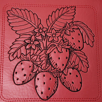 Strawberry Embroidered Collapsible Dice Tray