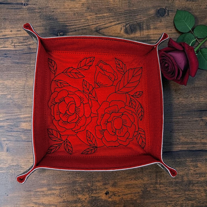 Rose flower dice tray, large