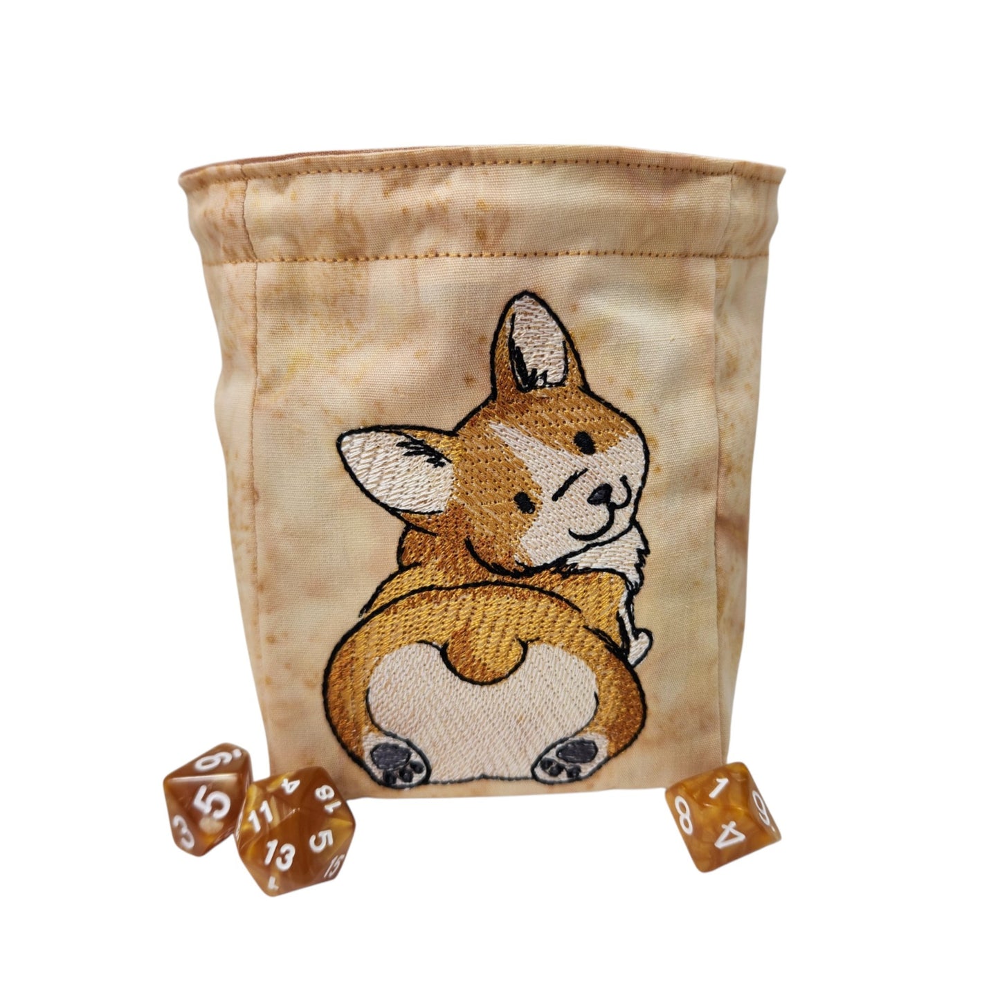 Corgi dog dice bag