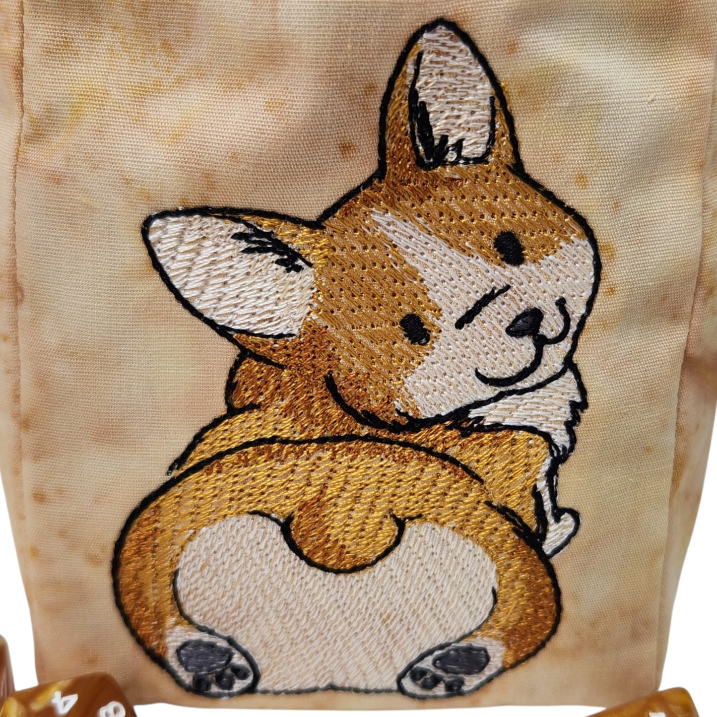 Corgi dog dice bag
