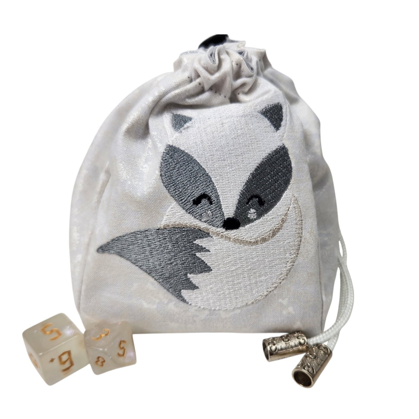 Cute Snow Fox dice bag