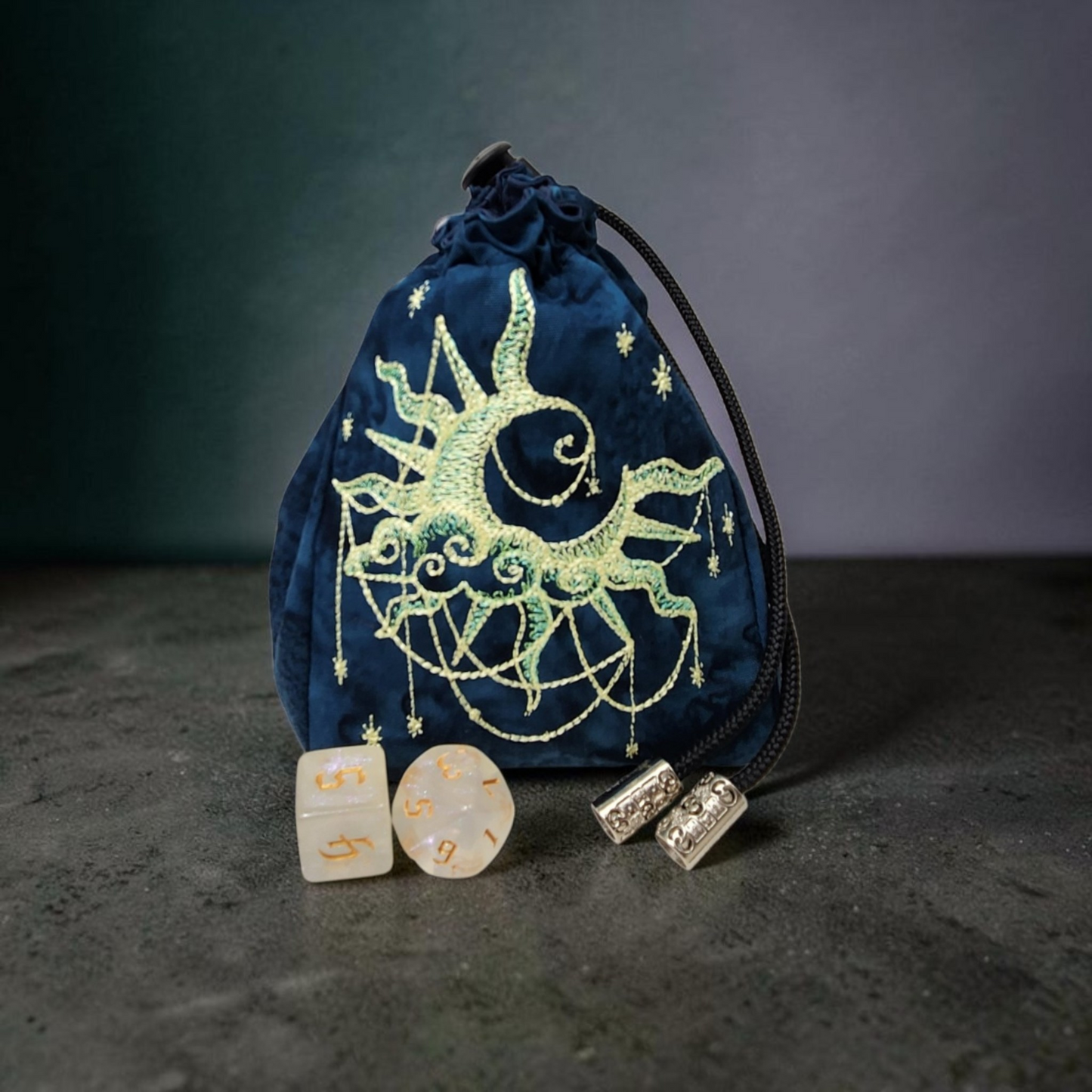 Dice Bag with Dreamscape Eclipse night sky