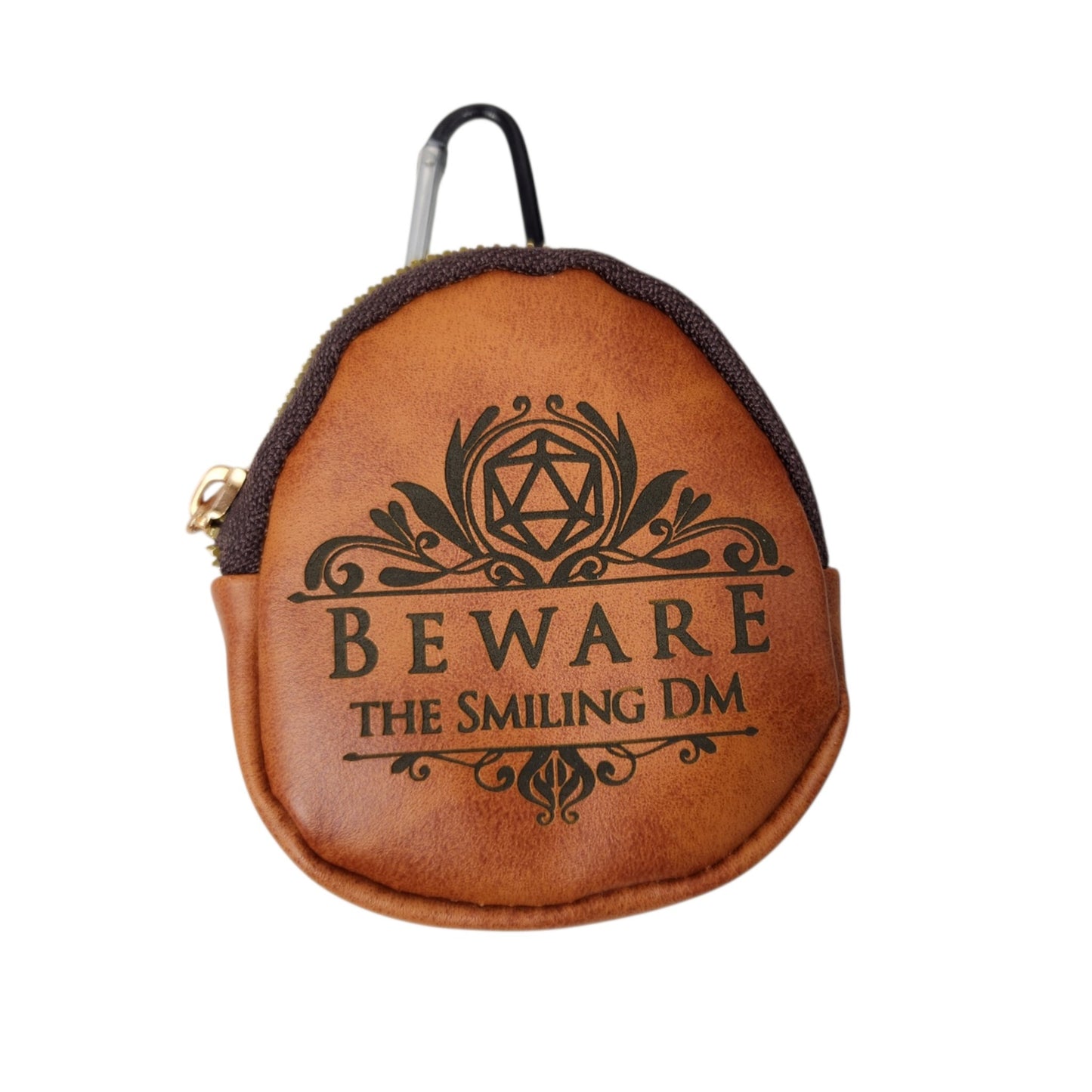 Leather keychain dice pouch, TTRPG