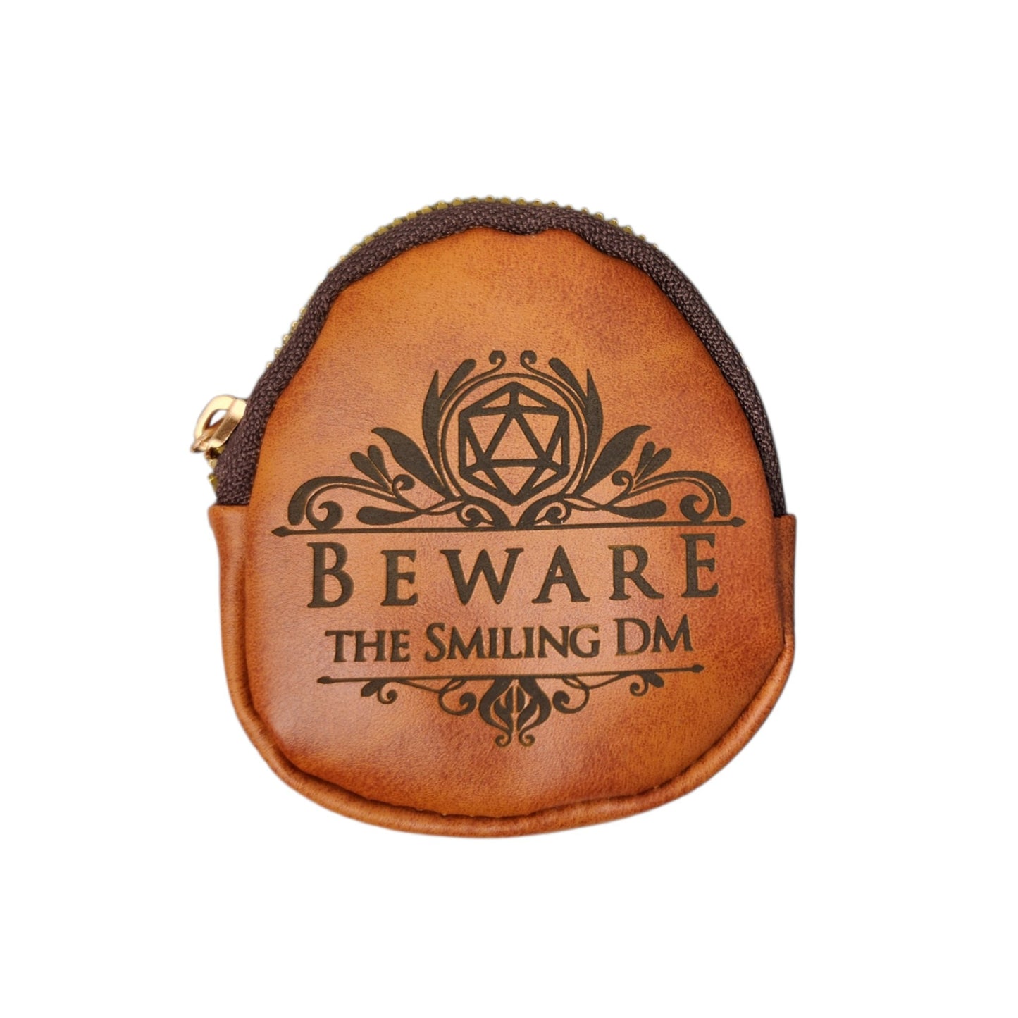 Leather keychain dice pouch, TTRPG