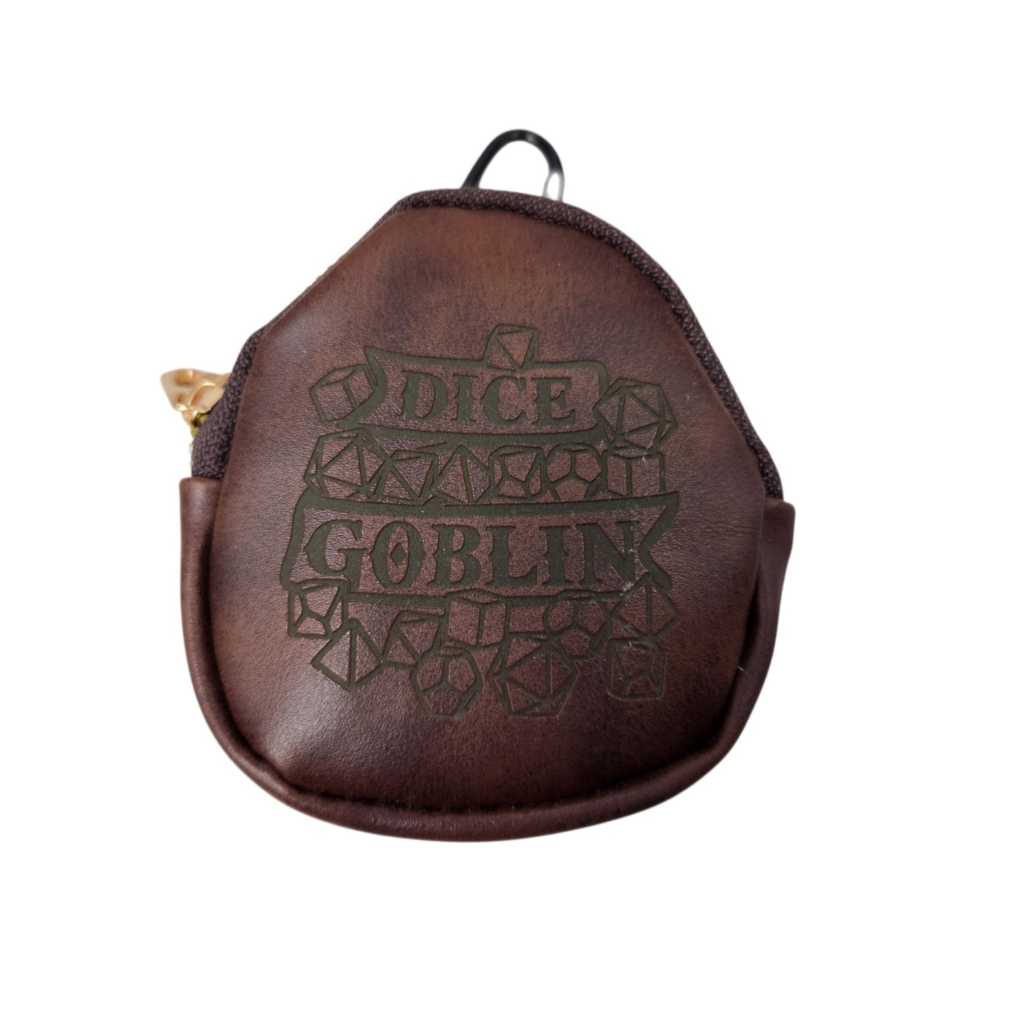 Leather keychain dice pouch, TTRPG