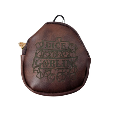 Leather keychain dice pouch, TTRPG