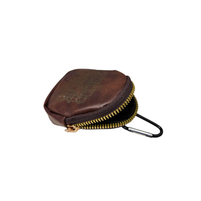 Leather keychain dice pouch, TTRPG