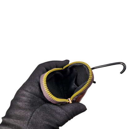 Leather keychain dice pouch, TTRPG