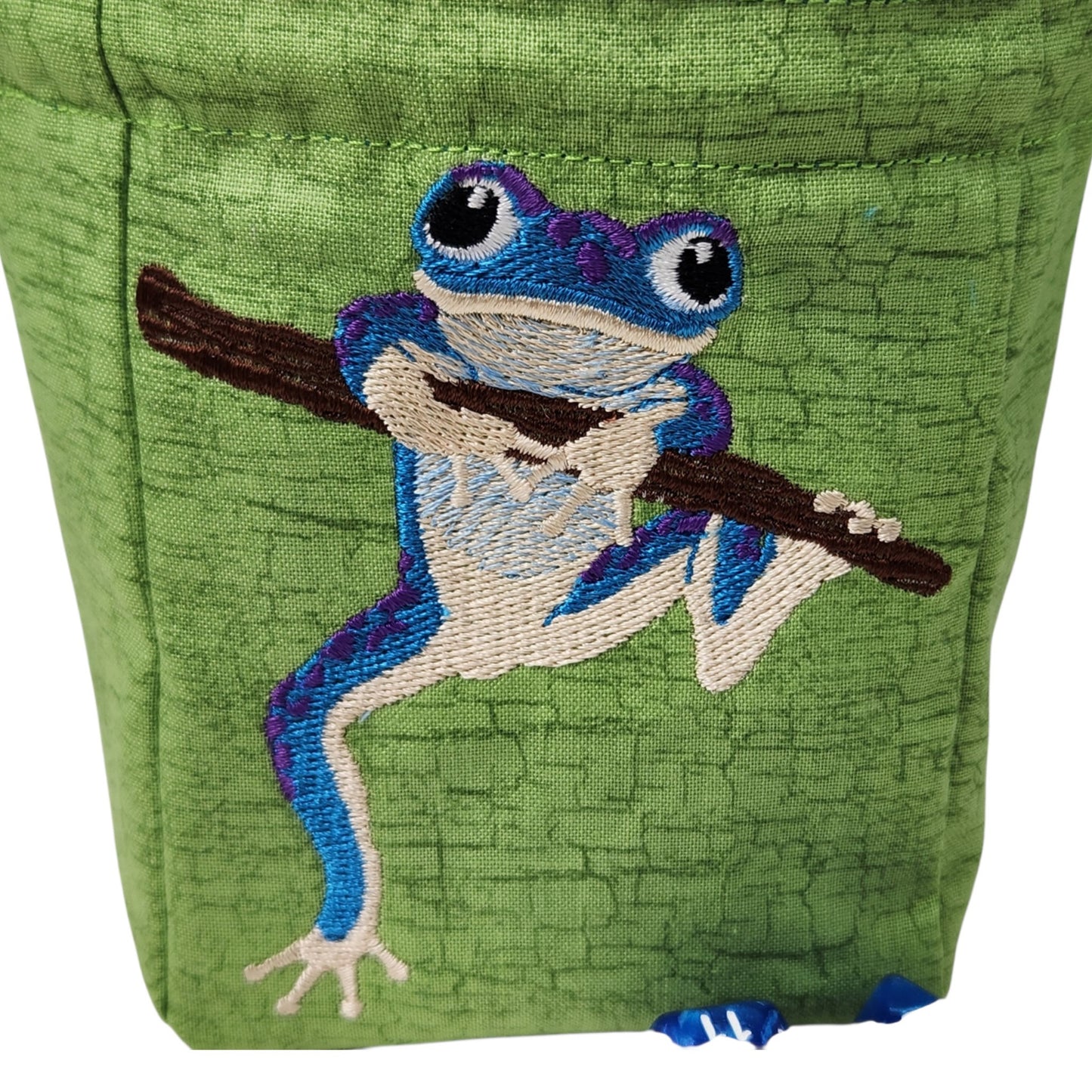 Blue Tree Frog Dice Bag
