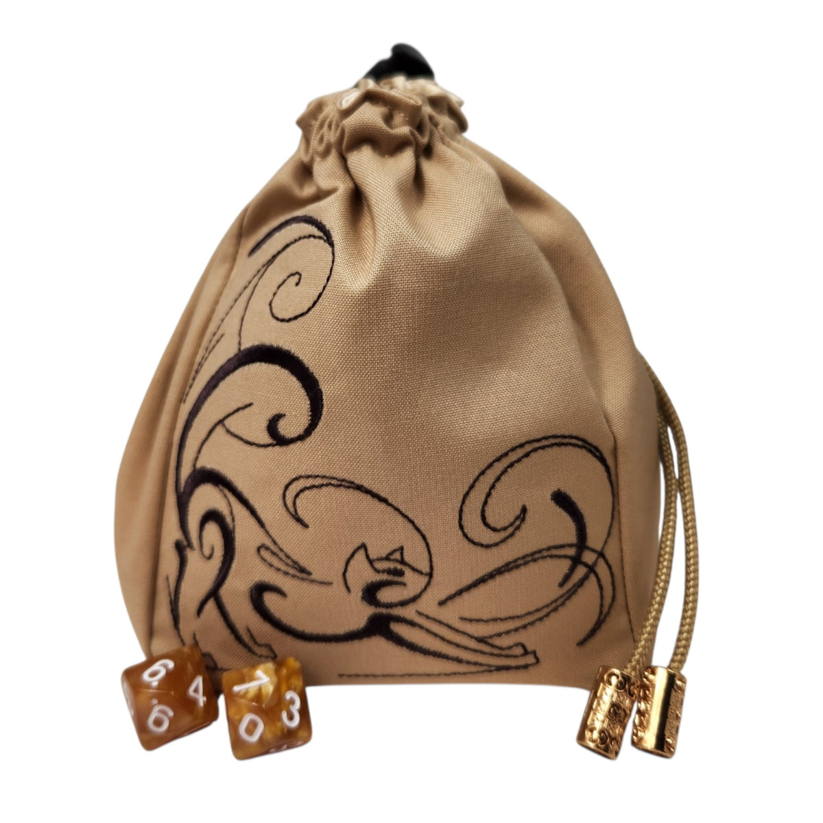 Stretching cat dice bag