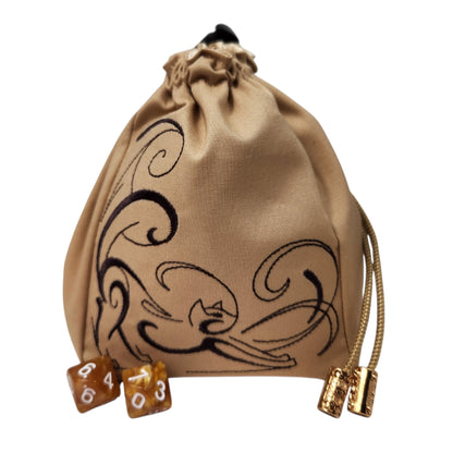 Stretching cat dice bag