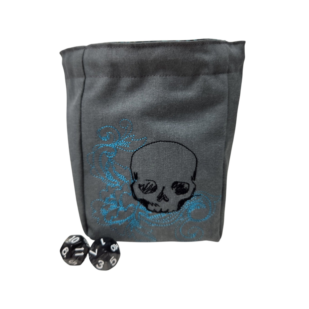 Skull and Flourish dice bag