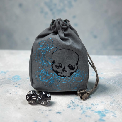 Skull and Flourish dice bag