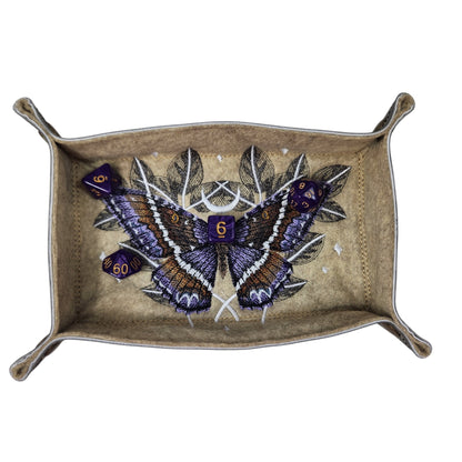 Magical moth rectangle dice tray