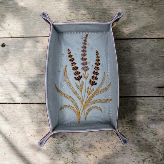 Lavander floral dice tray, rectangle dice tray