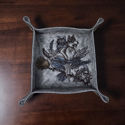 Familiar animals dice tray, TTRPG