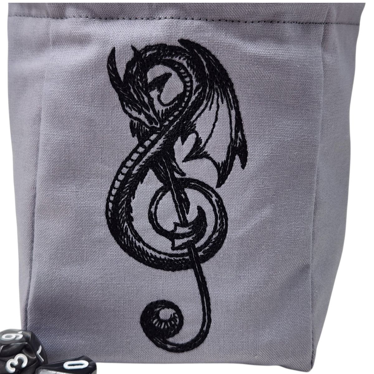 Treble Clef Dragon Dice Bag