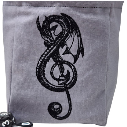 Treble Clef Dragon Dice Bag