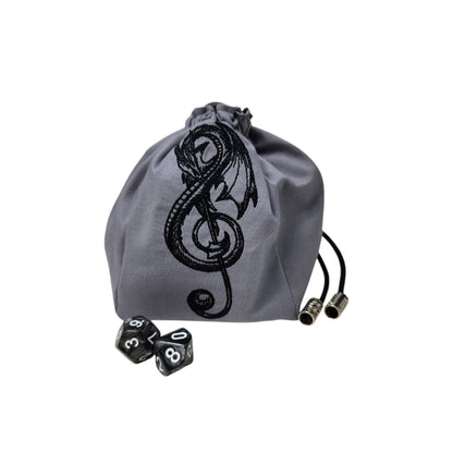 Treble Clef Dragon Dice Bag