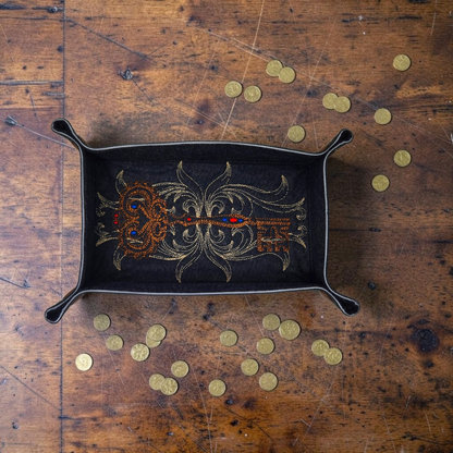 Treasure key dice tray, rectangle
