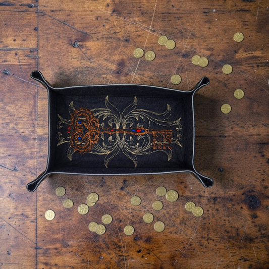 Treasure key dice tray, rectangle