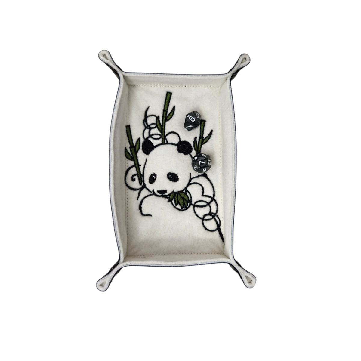 Panda bear dice tray, rectangle