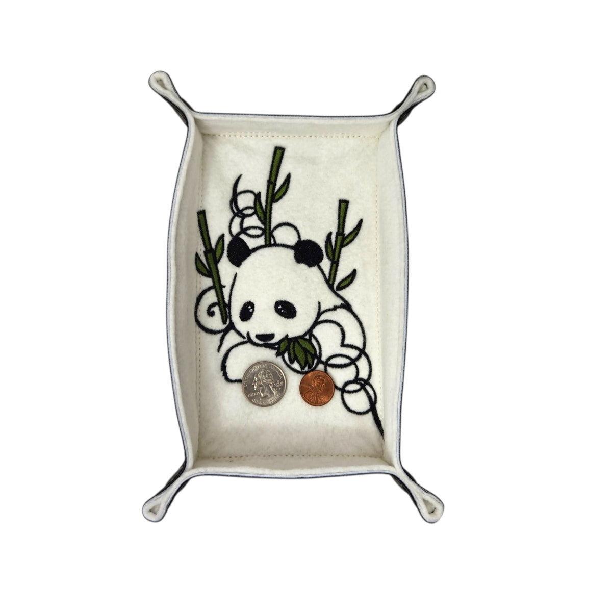 Panda bear dice tray, rectangle