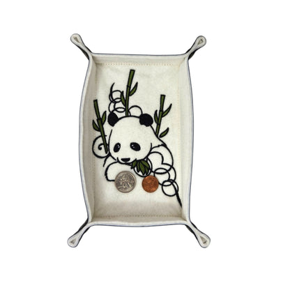 Panda bear dice tray, rectangle