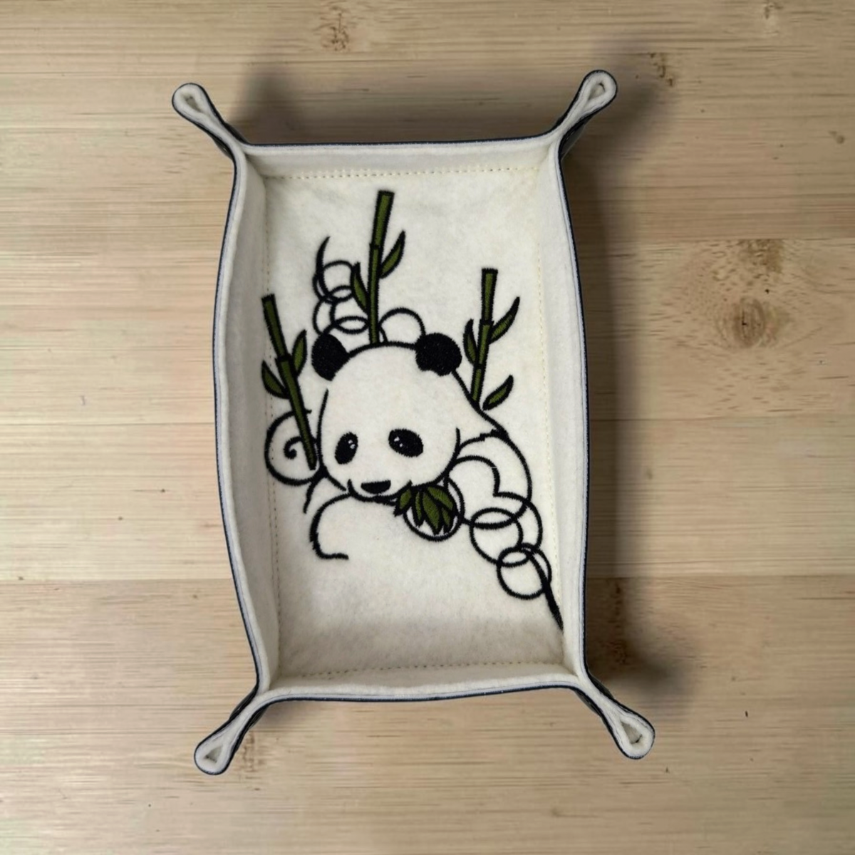 Panda bear dice tray, rectangle