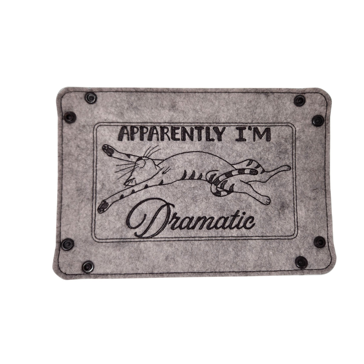 Dramatic cat dice tray, rectangle