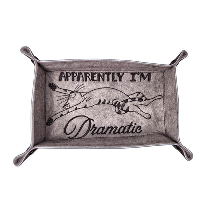 Dramatic cat dice tray, rectangle