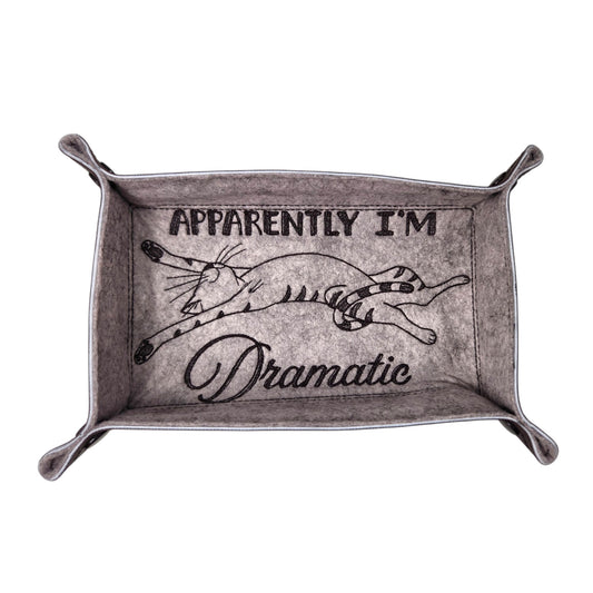 Dramatic cat dice tray, rectangle