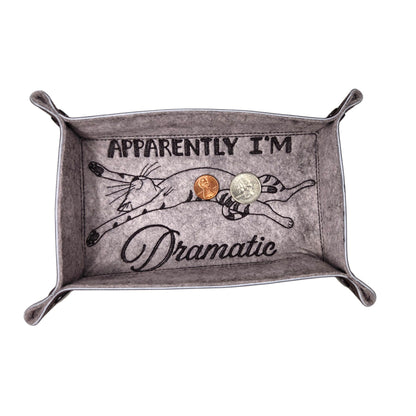 Dramatic cat dice tray, rectangle