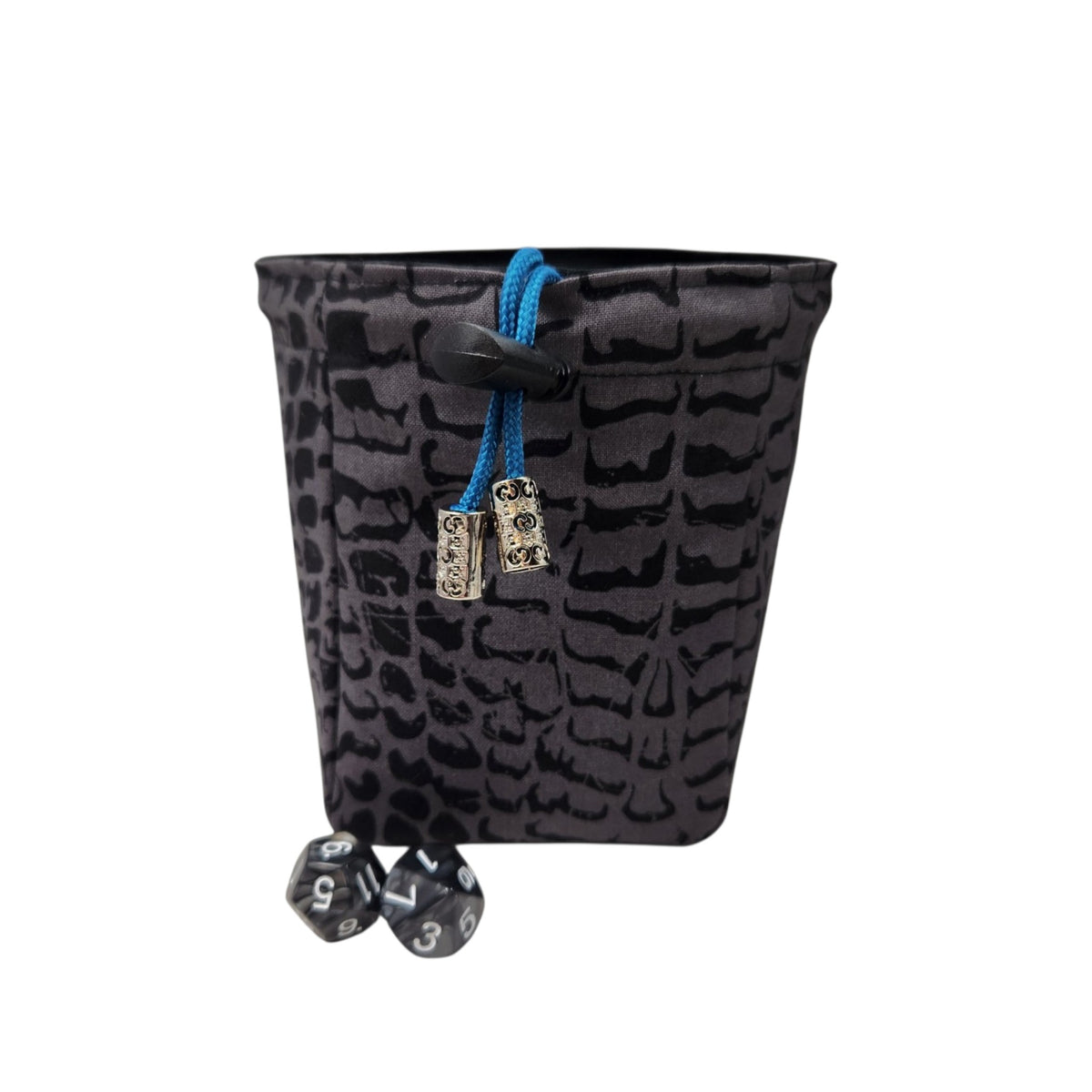 Silver dragon dice bag