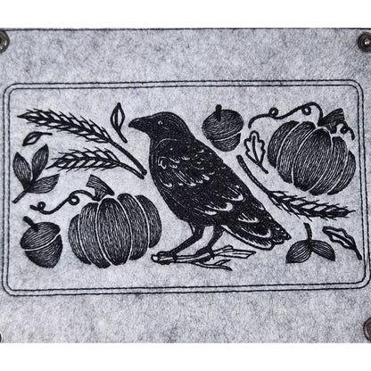 Autumn raven dice tray, rectangle