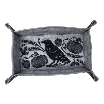 Autumn raven dice tray, rectangle