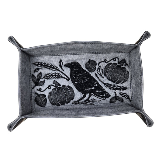Autumn raven dice tray, rectangle