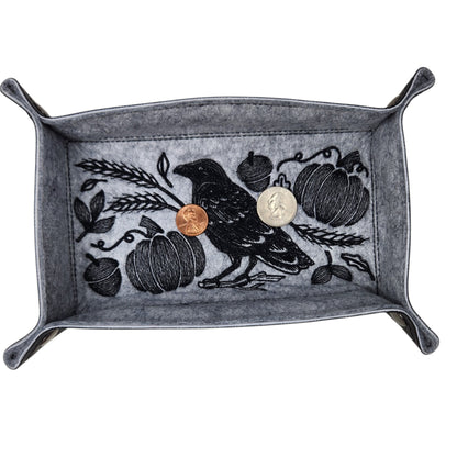 Autumn raven dice tray, rectangle
