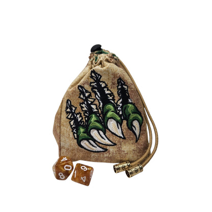 Tearing claw dice bag