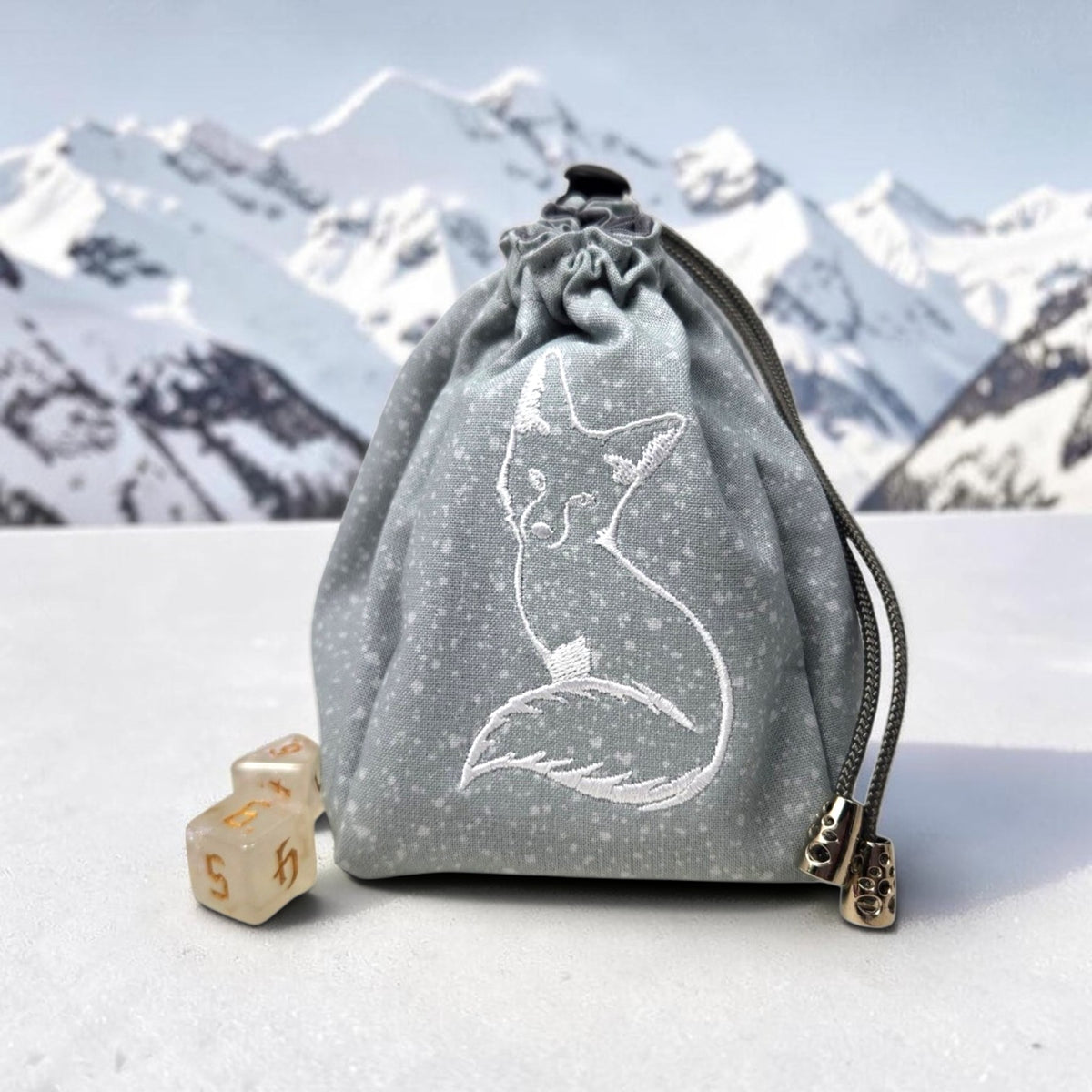 Snow Fox dice bag