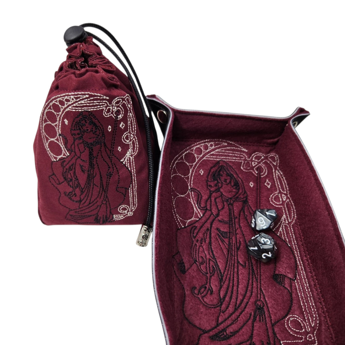 Witch gift set, dice bag and tray