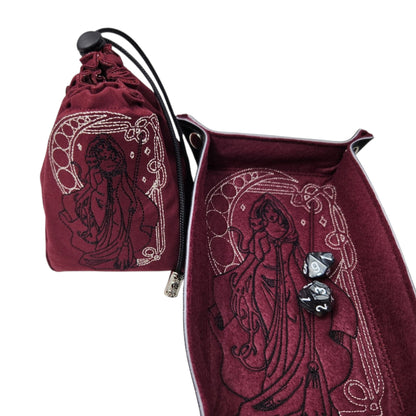 Witch gift set, dice bag and tray