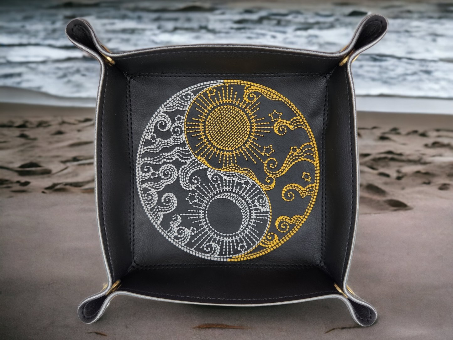 Sun and Moon Dice Tray